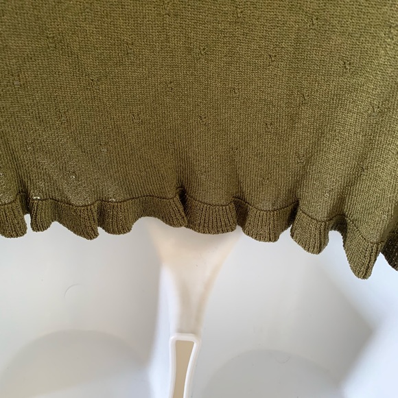 bebe Olive Green Short Sleeve Cardigan - Picture 6 of 10
